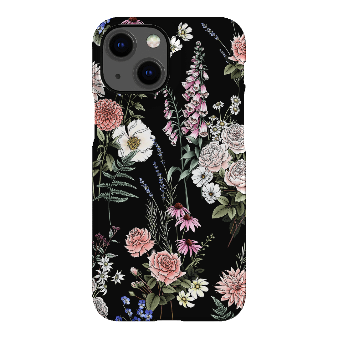 Garden Party Noir Printed Phone Cases iPhone 13 Mini / Snap by Typoflora - The Dairy