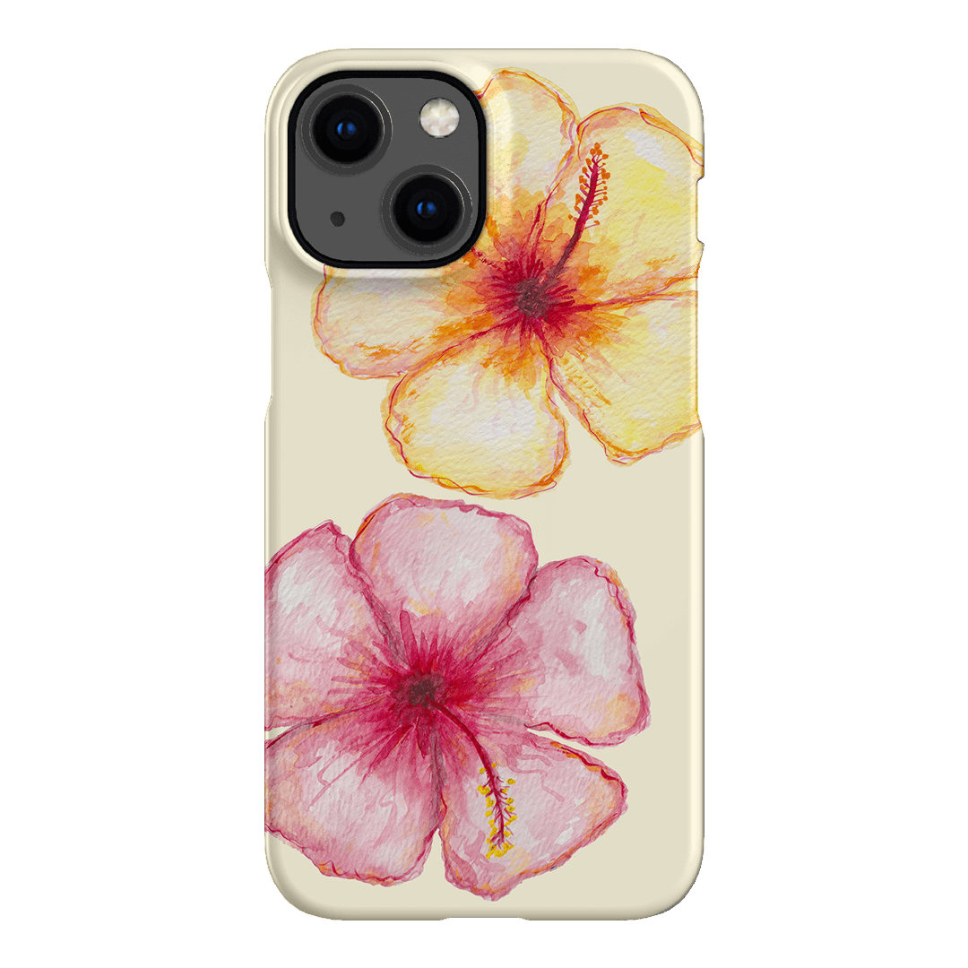 Hibiscus Flower Yellow Printed Phone Cases iPhone 13 Mini / Snap by BG. Studio - The Dairy