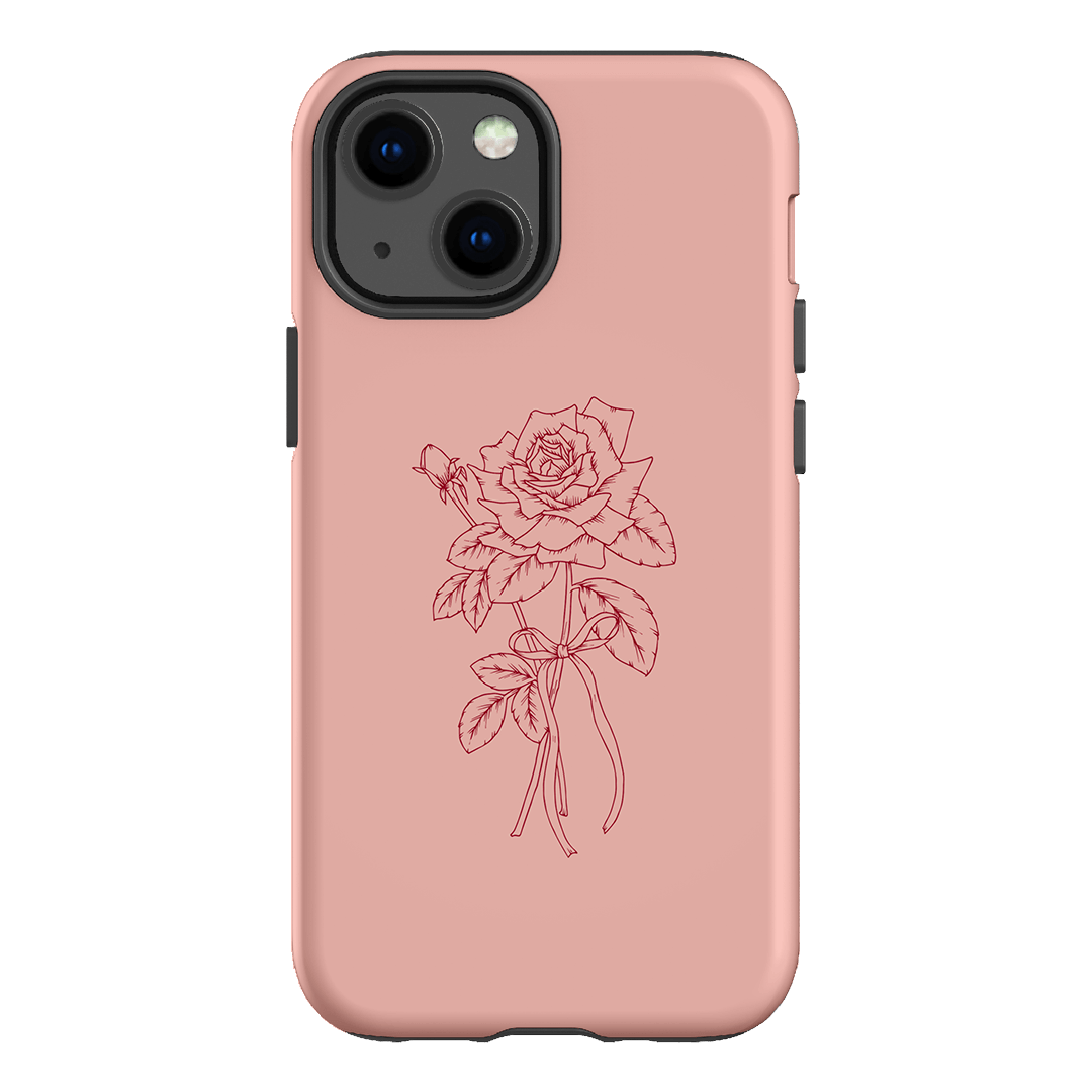 Pink Rose Printed Phone Cases iPhone 13 Mini / Armoured by Typoflora - The Dairy