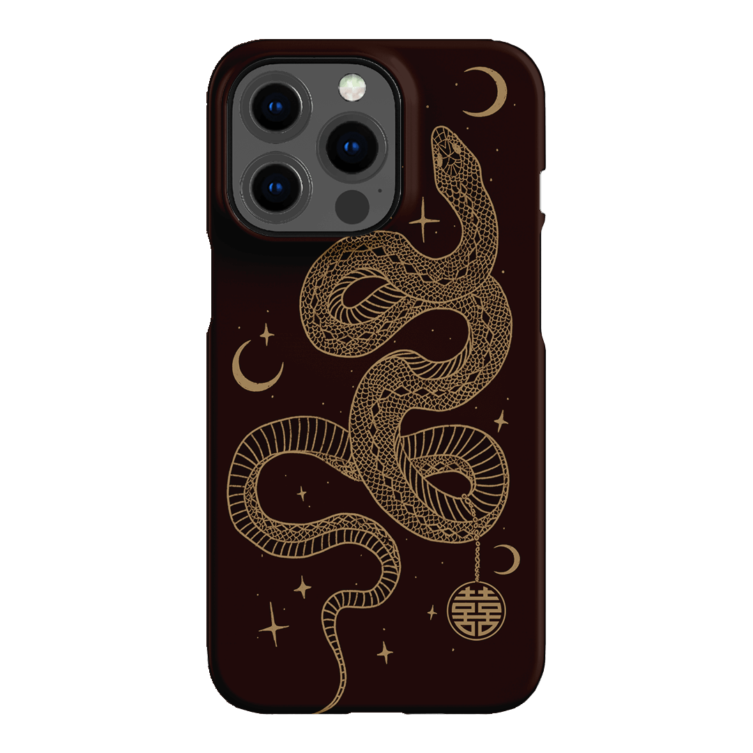 Astro Snake in Brown Printed Phone Cases by Veronica Tucker - The Dairy