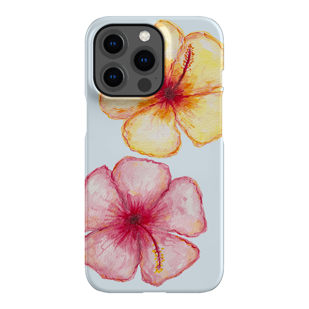 Hibiscus Flower Blue Printed Phone Cases iPhone 13 Pro / Snap by BG. Studio - The Dairy