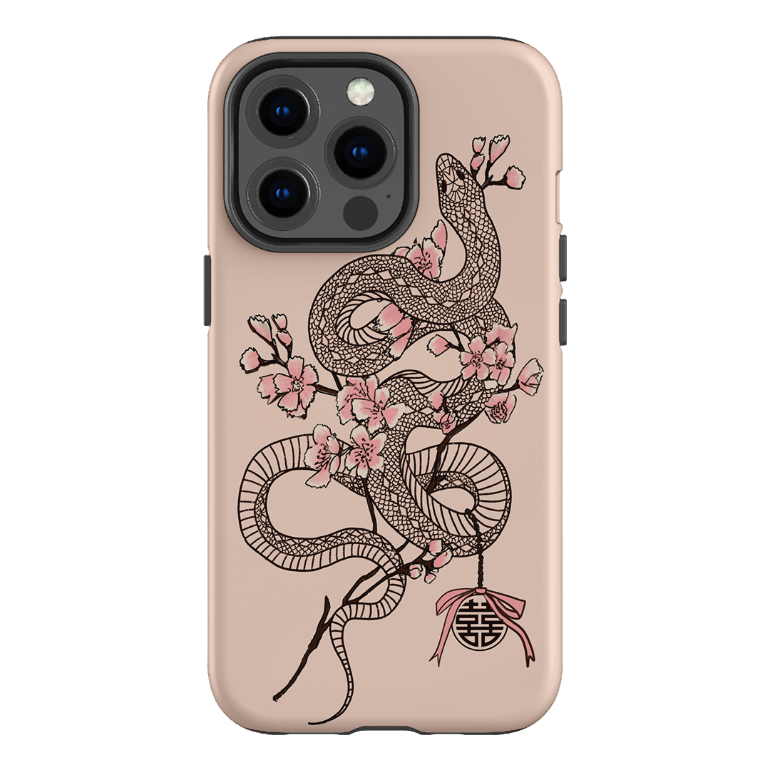 Blossom Snake in Pink Printed Phone Cases by Veronica Tucker - The Dairy