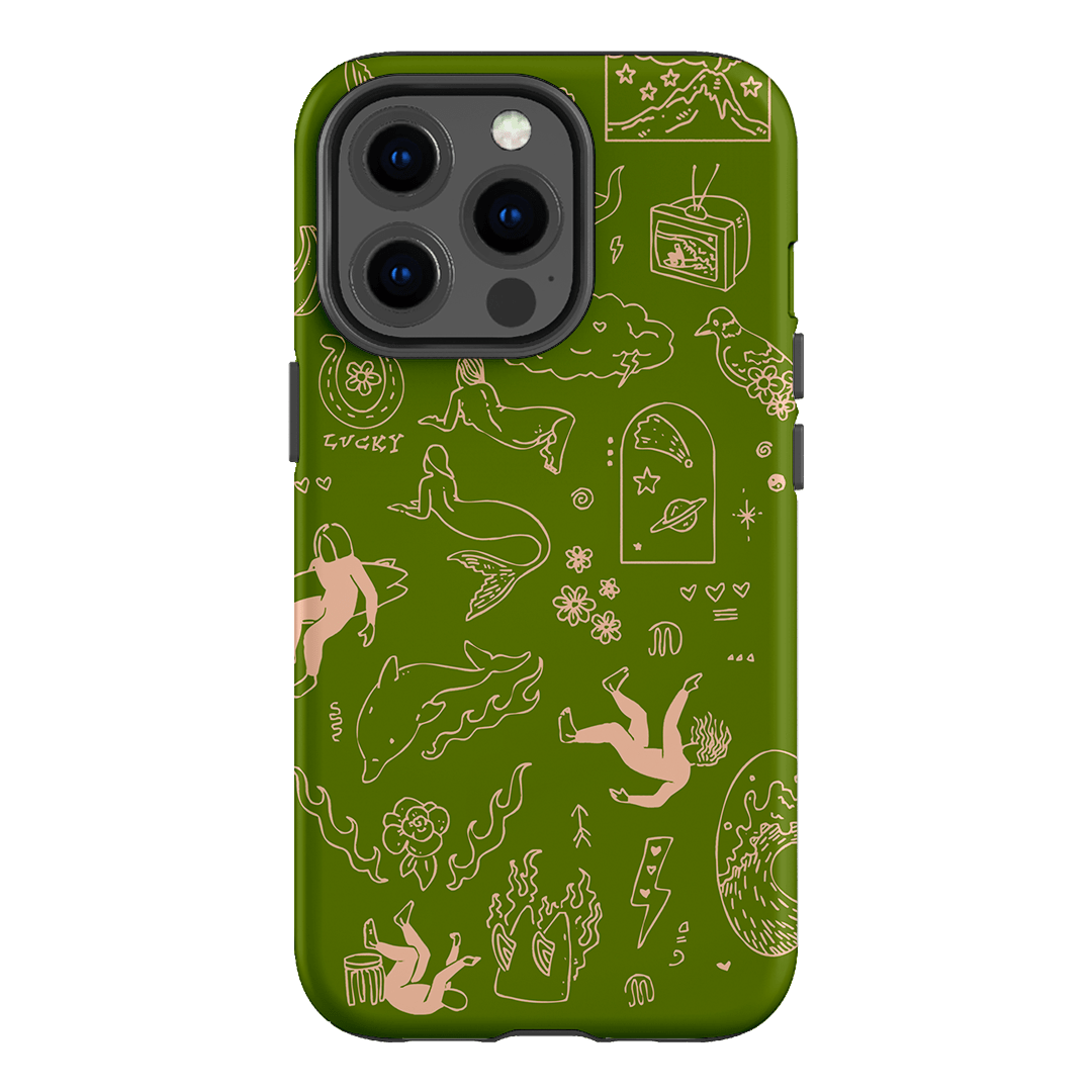 Easty Flash Green Printed Phone Cases iPhone 13 Pro / Armoured by Easty Beasty - The Dairy