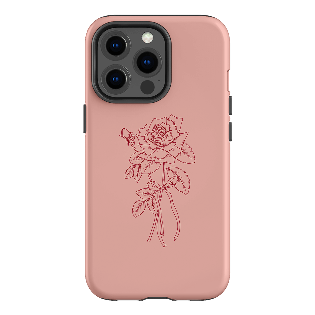 Pink Rose Printed Phone Cases iPhone 13 Pro / Armoured by Typoflora - The Dairy