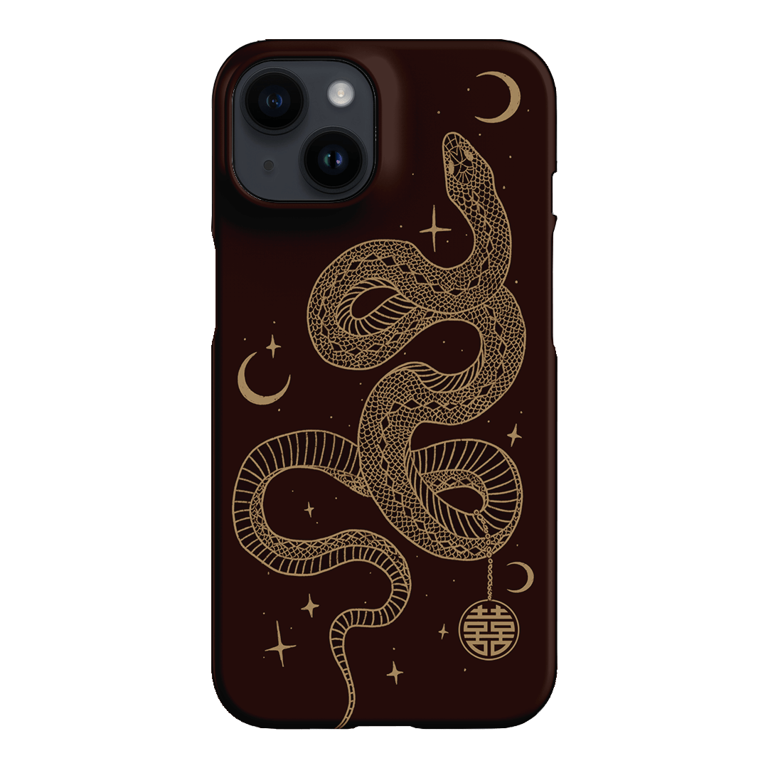 Astro Snake in Brown Printed Phone Cases by Veronica Tucker - The Dairy