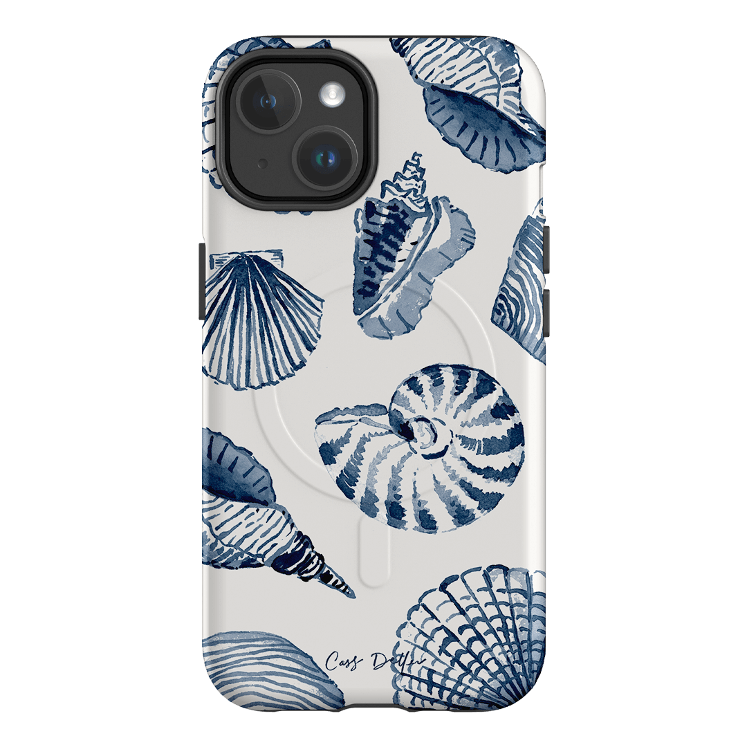 Blue Shells Printed Phone Cases iPhone 14 / Armoured MagSafe by Cass Deller - The Dairy