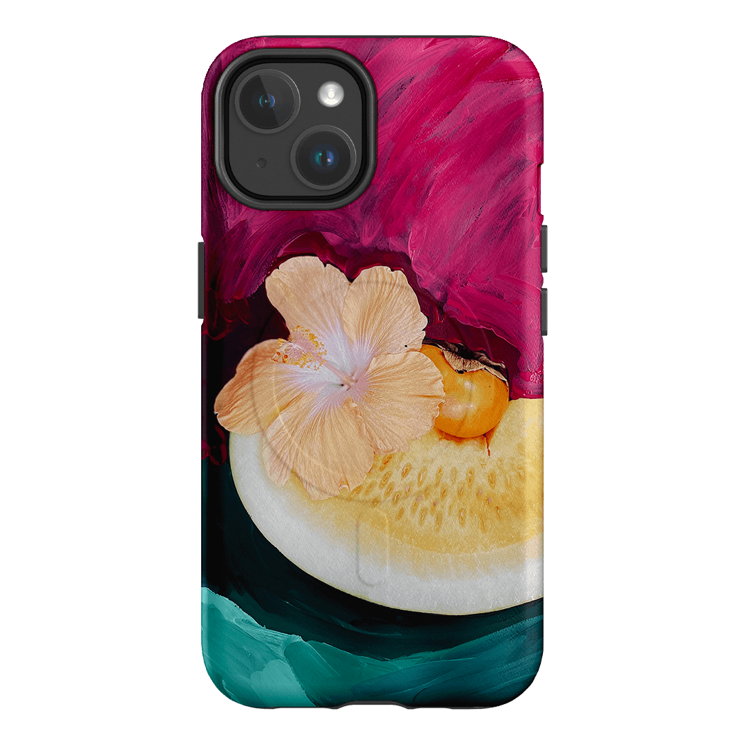 Hibiscus Melon Printed Phone Cases iPhone 14 / Armoured MagSafe by Nicole Nelius - The Dairy