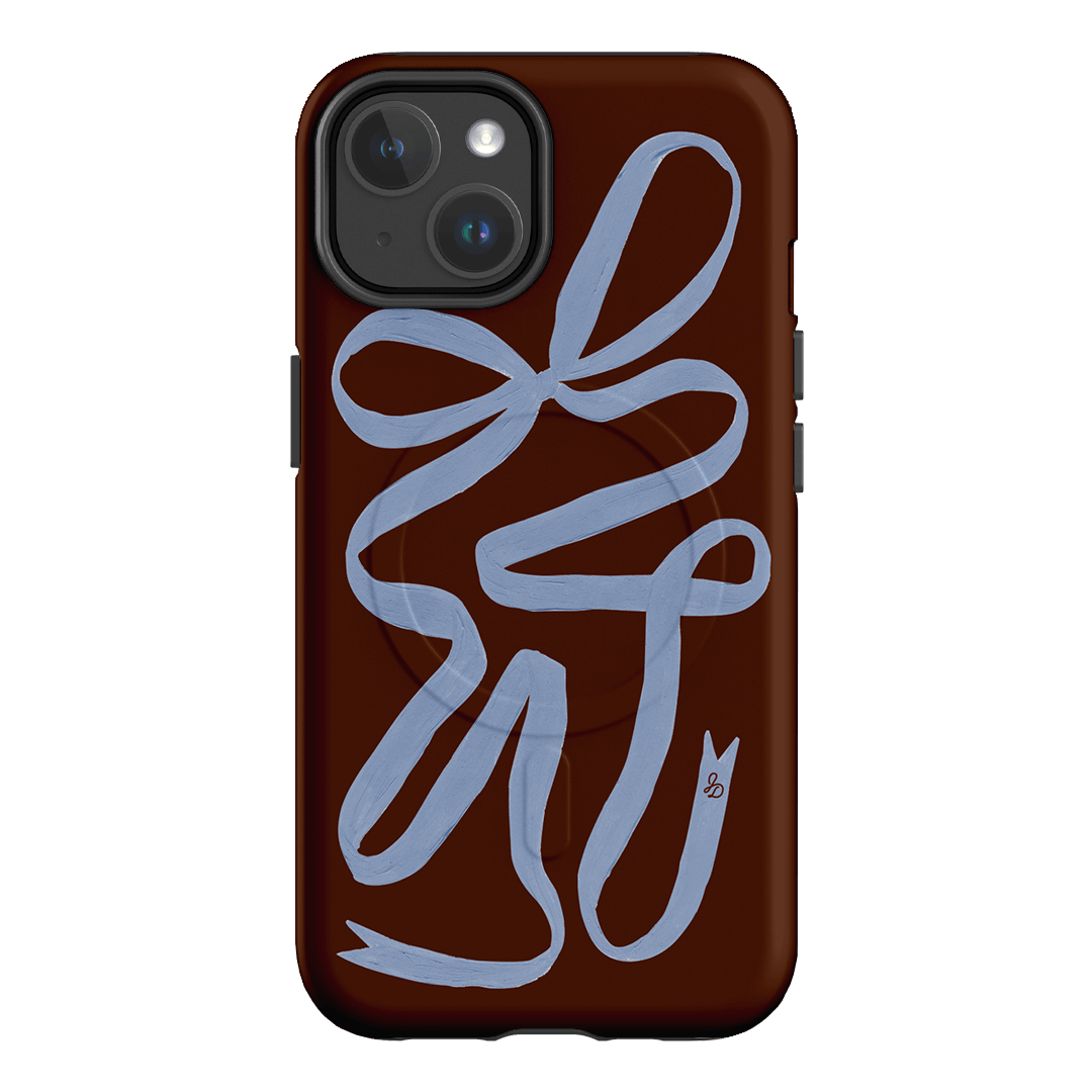Mocha Ribbon Printed Phone Cases iPhone 14 / Armoured MagSafe by Jasmine Dowling - The Dairy