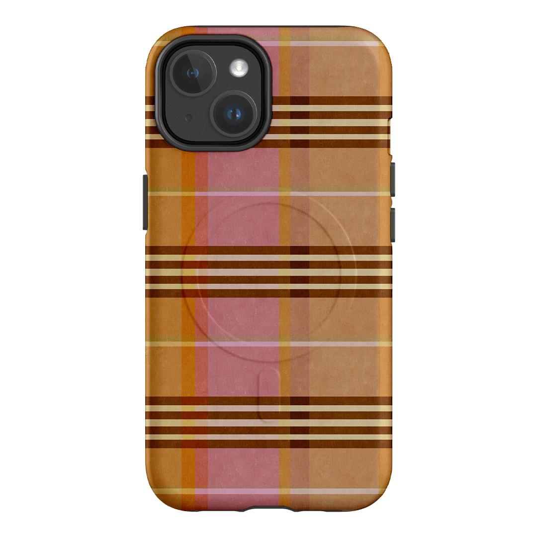 Peachy Plaid Printed Phone Cases iPhone 14 / Armoured MagSafe by Fenton & Fenton - The Dairy