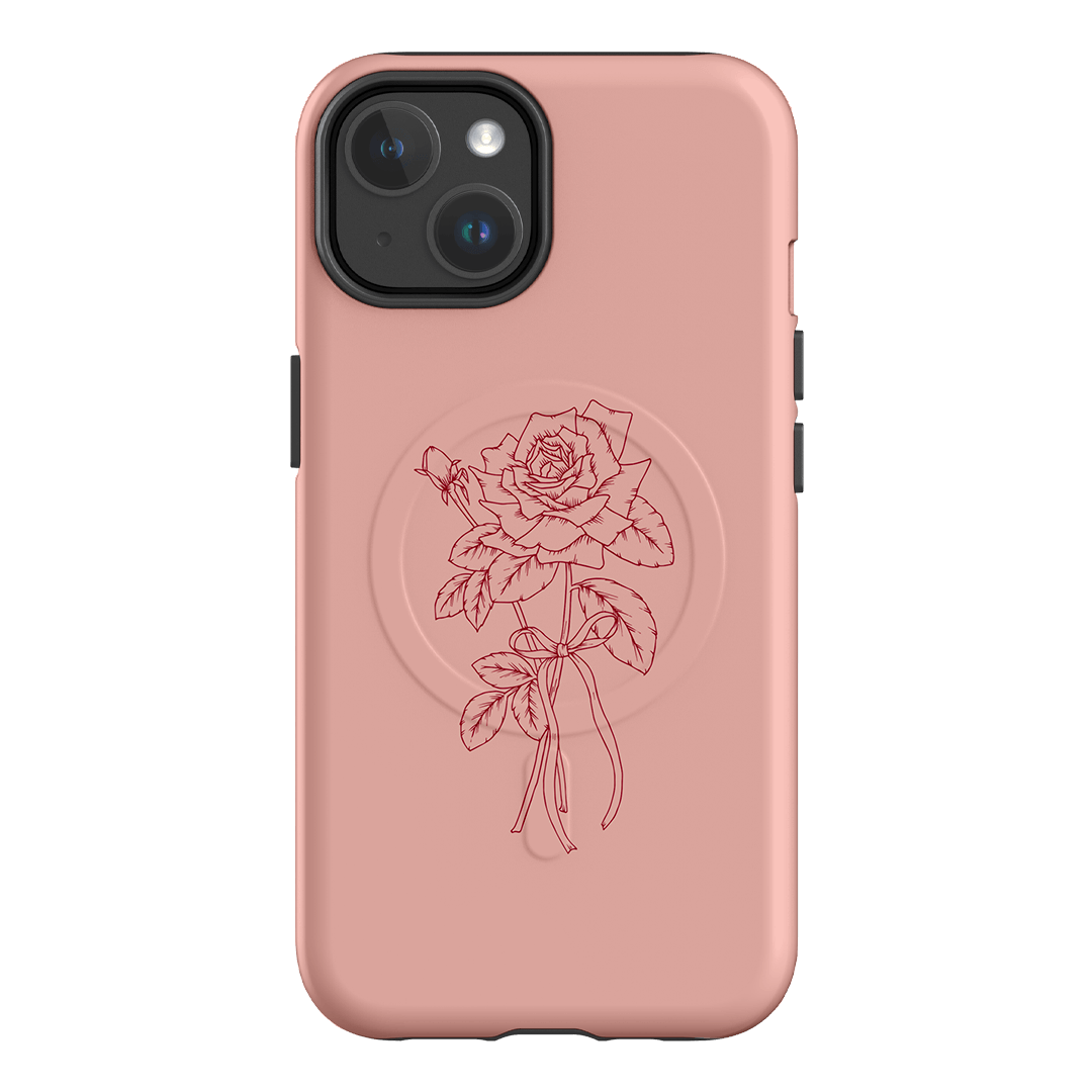 Pink Rose Printed Phone Cases iPhone 14 / Armoured MagSafe by Typoflora - The Dairy