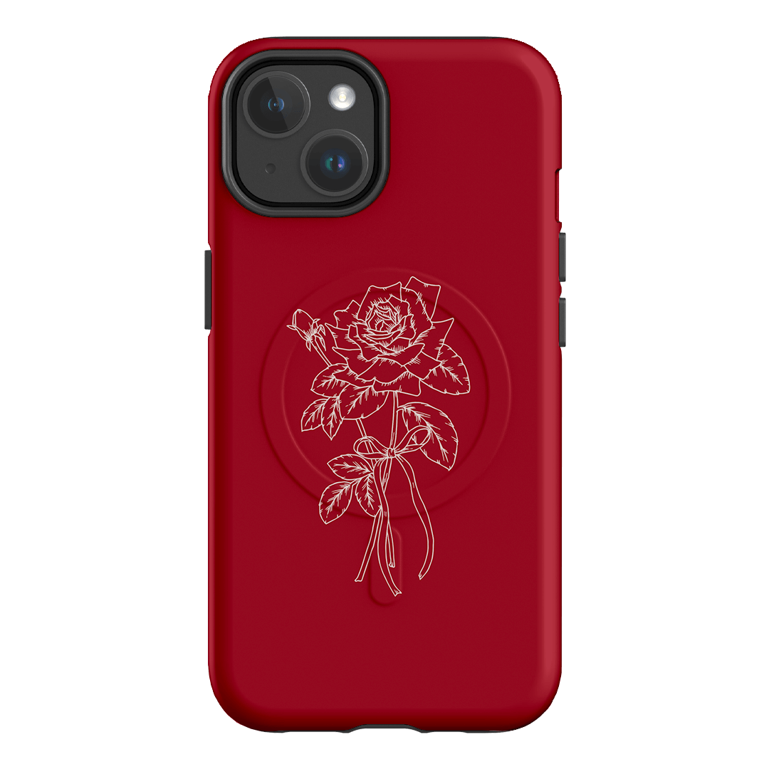 Red Rose Printed Phone Cases iPhone 14 / Armoured MagSafe by Typoflora - The Dairy