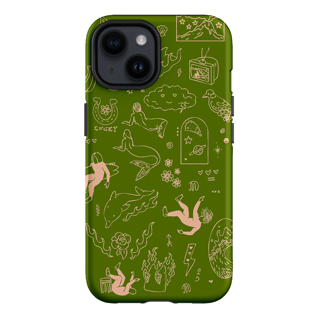 Easty Flash Green Printed Phone Cases iPhone 14 / Armoured by Easty Beasty - The Dairy