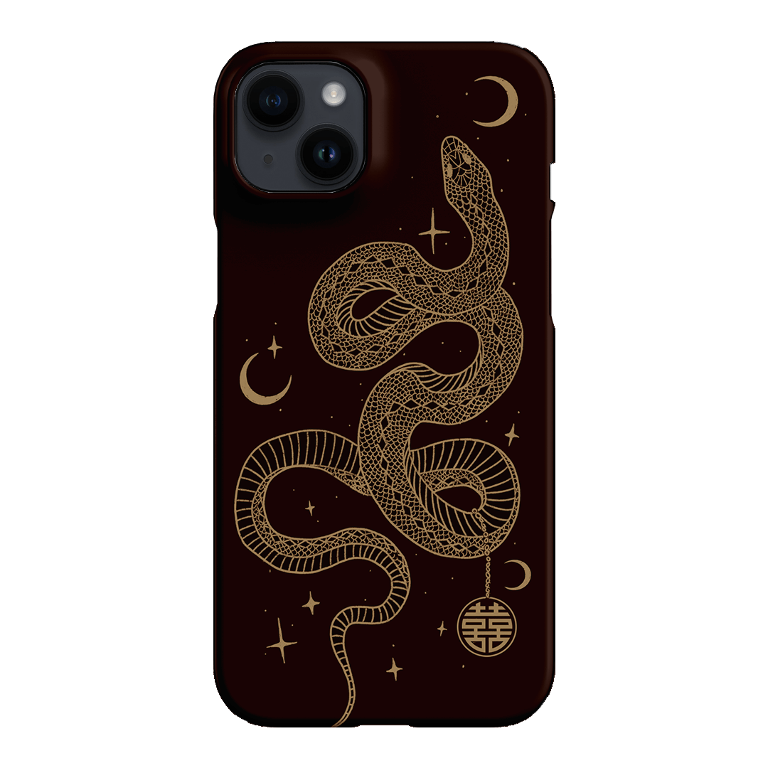 Astro Snake in Brown Printed Phone Cases by Veronica Tucker - The Dairy