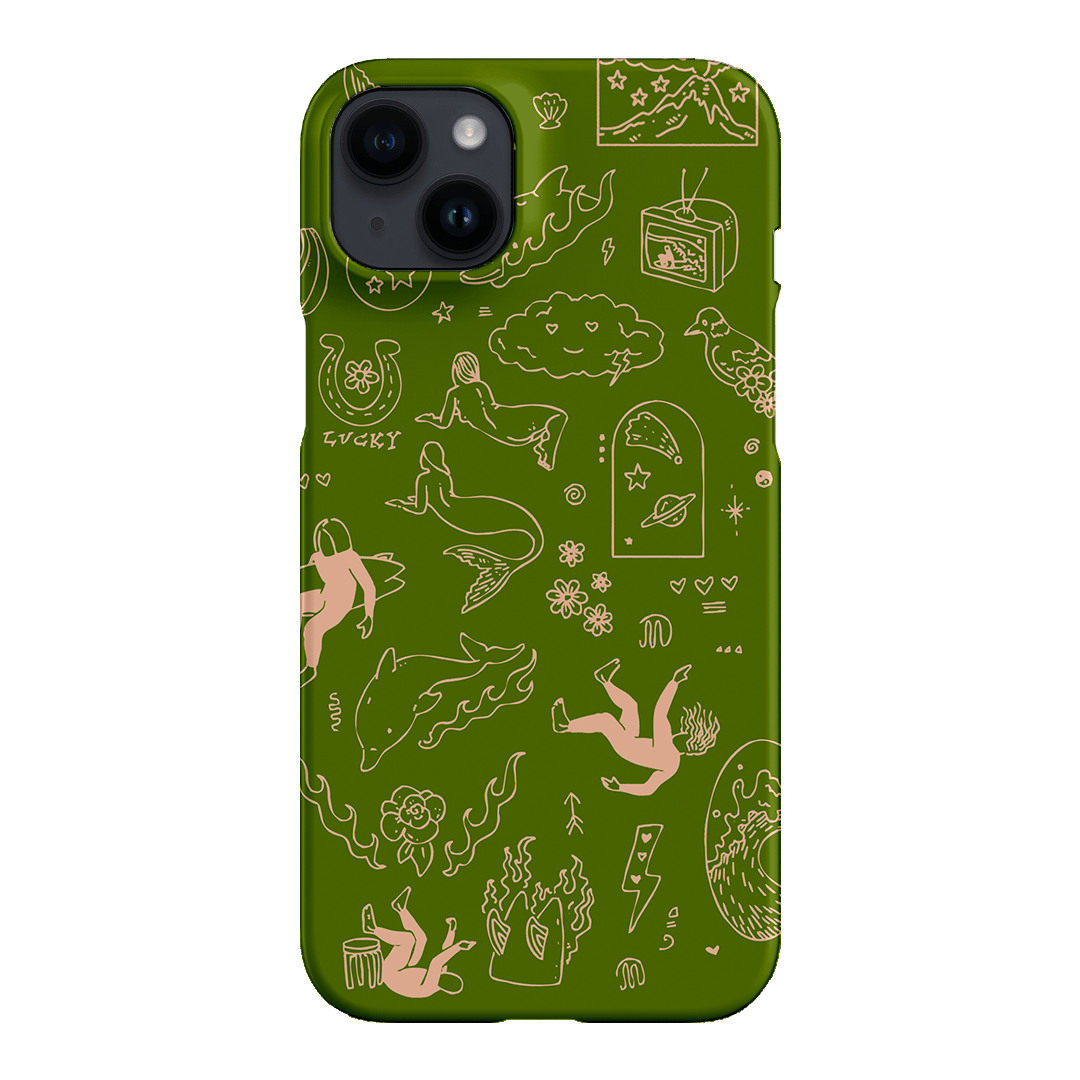 Easty Flash Green Printed Phone Cases iPhone 14 Plus / Snap by Easty Beasty - The Dairy