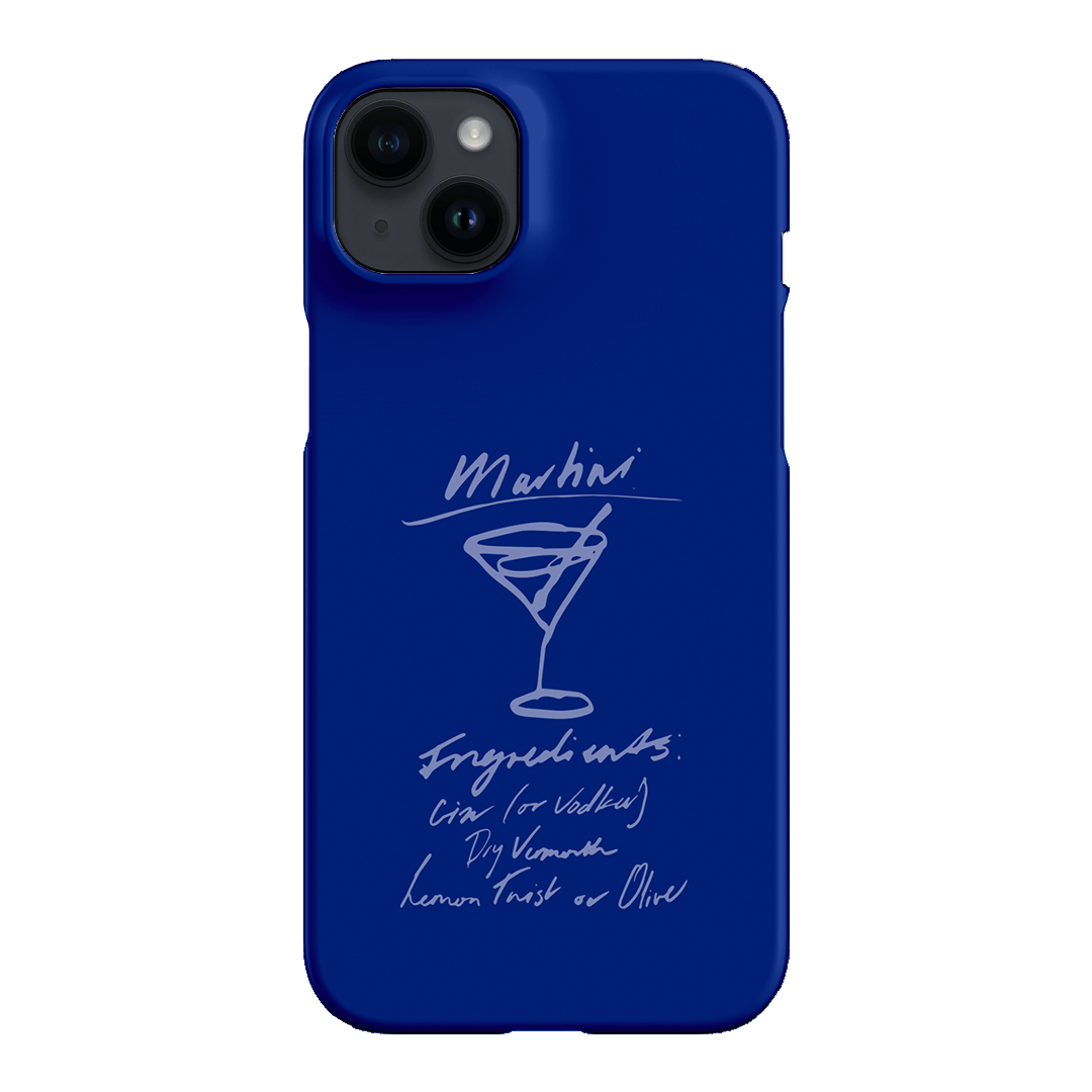 Martini Mood Blue Printed Phone Cases iPhone 14 Plus / Snap by The Dairy - The Dairy