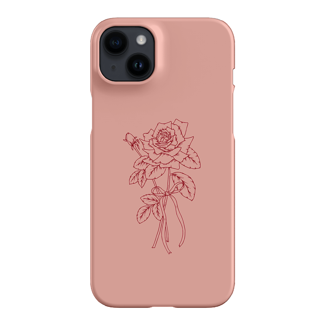 Pink Rose Printed Phone Cases iPhone 14 Plus / Snap by Typoflora - The Dairy