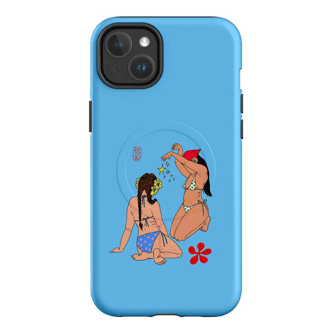 Babe Magic Blue Printed Phone Cases iPhone 14 Plus / Armoured MagSafe by Easty Beasty - The Dairy