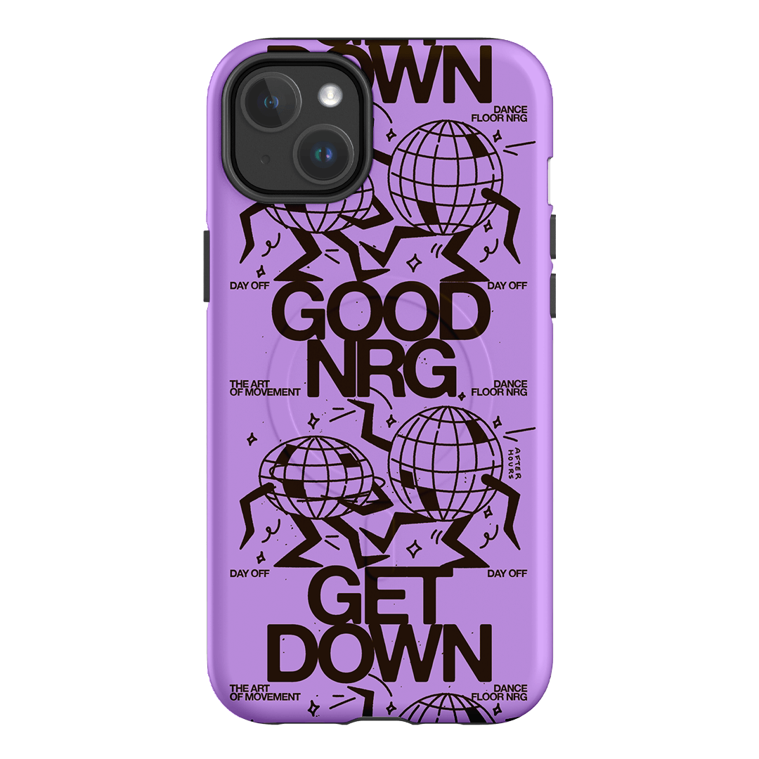 Good Energy in Purple Printed Phone Cases iPhone 14 Plus / Armoured MagSafe by After Hours - The Dairy