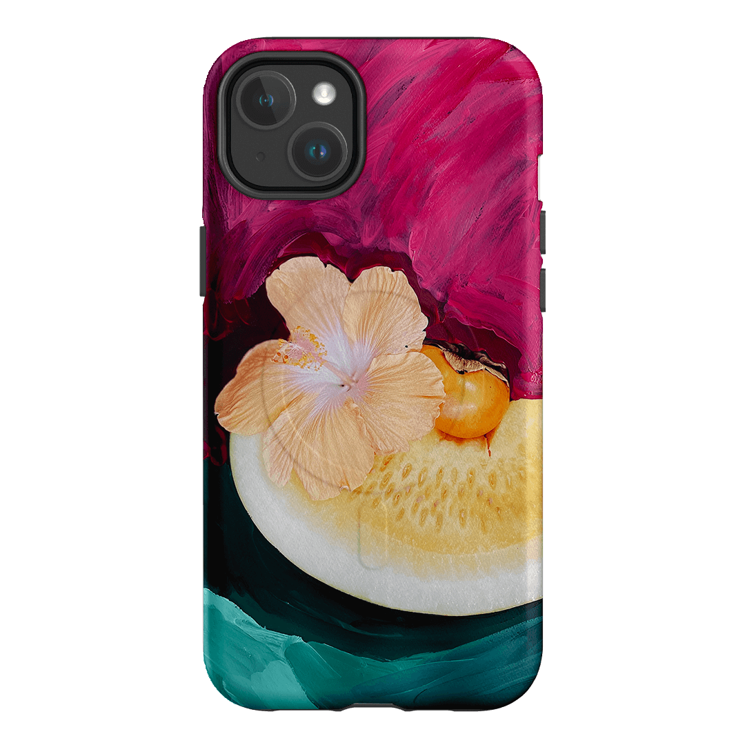 Hibiscus Melon Printed Phone Cases iPhone 14 Plus / Armoured MagSafe by Nicole Nelius - The Dairy