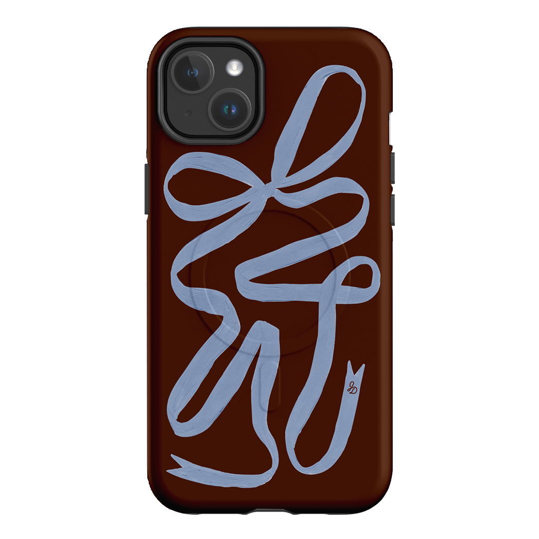 Mocha Ribbon Printed Phone Cases iPhone 14 Plus / Armoured MagSafe by Jasmine Dowling - The Dairy