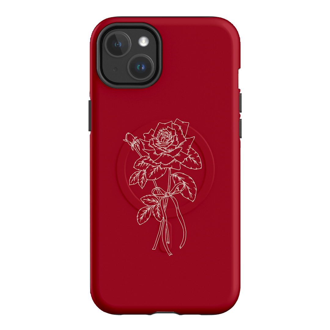 Red Rose Printed Phone Cases iPhone 14 Plus / Armoured MagSafe by Typoflora - The Dairy