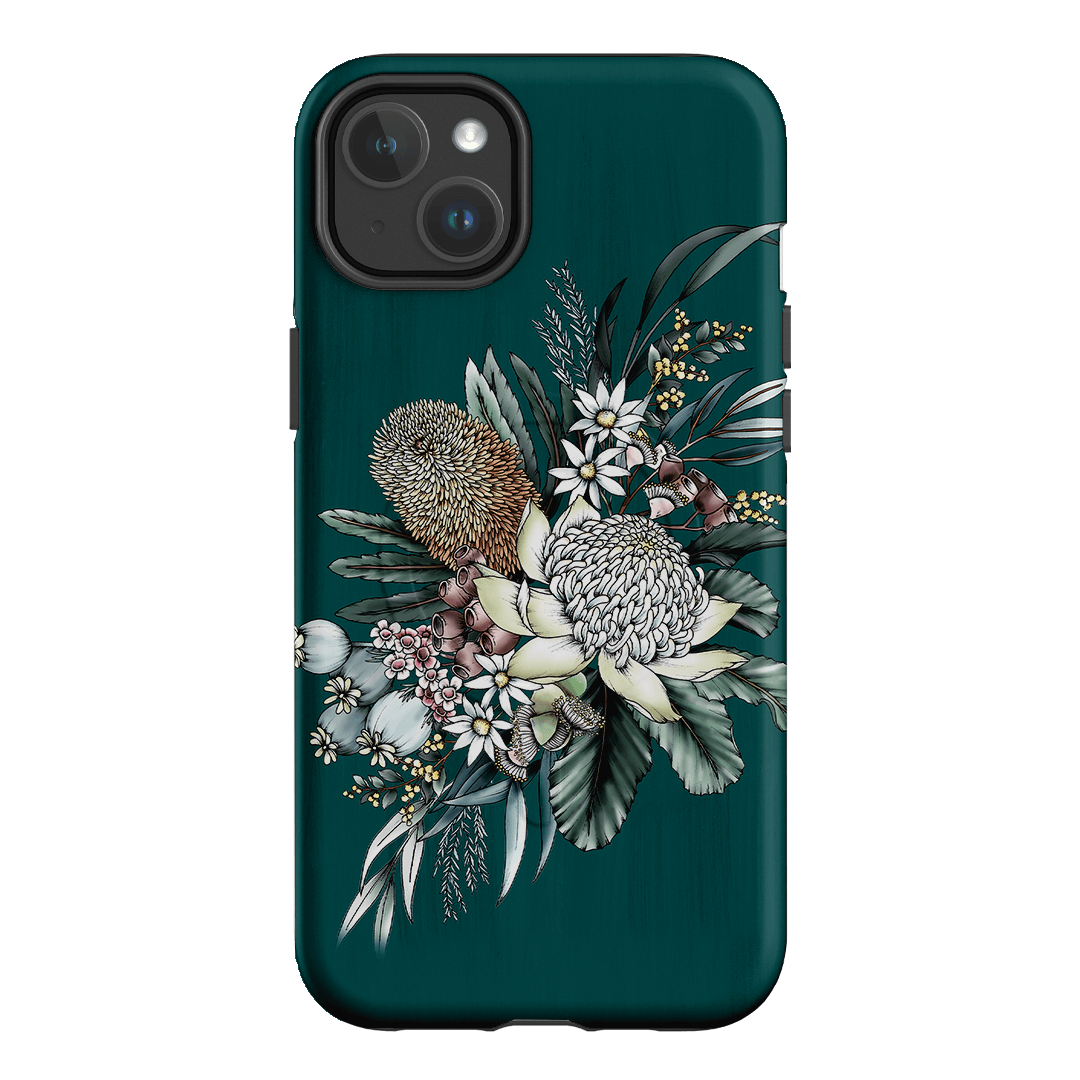 Teal Native Printed Phone Cases iPhone 14 Plus / Armoured MagSafe by Typoflora - The Dairy