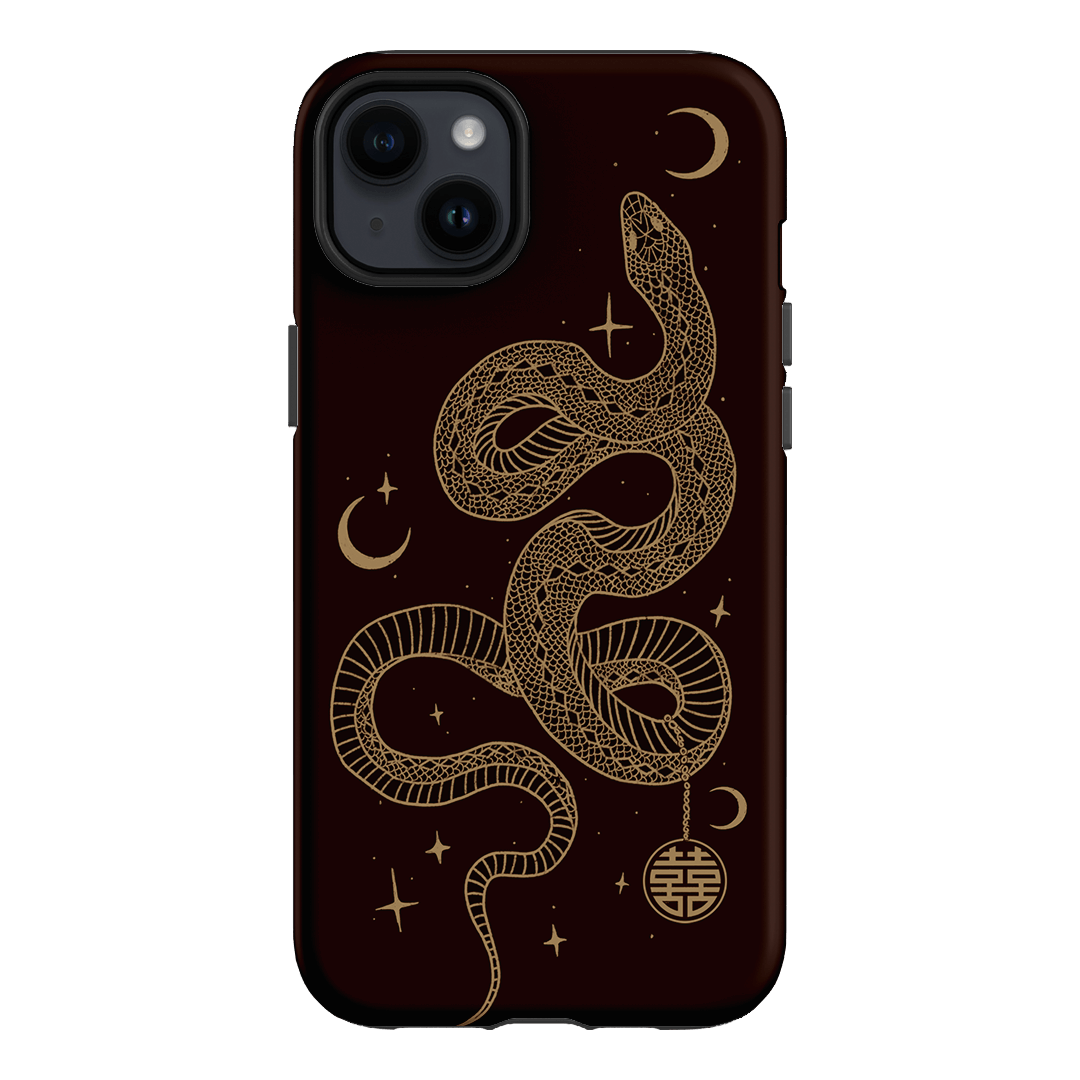 Astro Snake in Brown Printed Phone Cases by Veronica Tucker - The Dairy