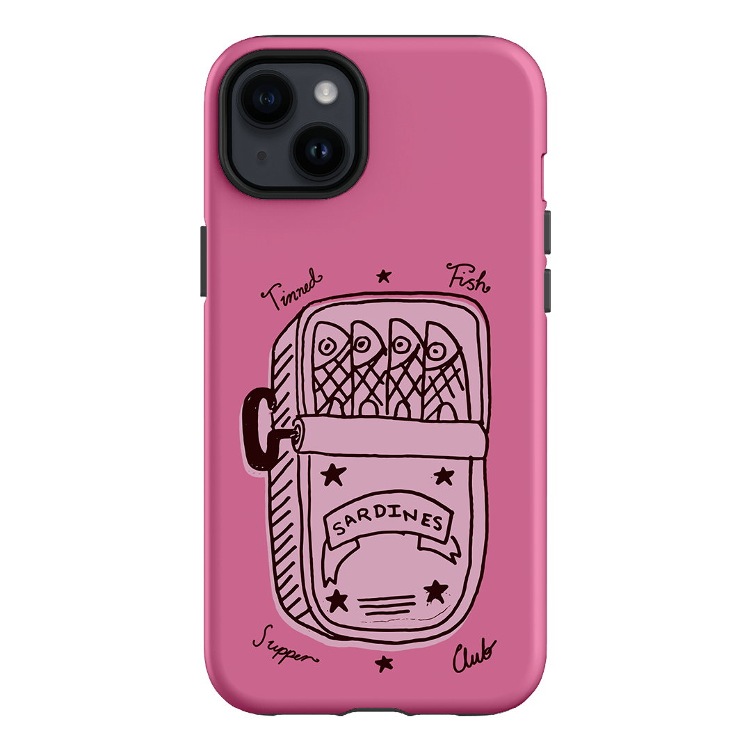 Sardine Social Pink Printed Phone Cases iPhone 14 Plus / Armoured by The Dairy - The Dairy