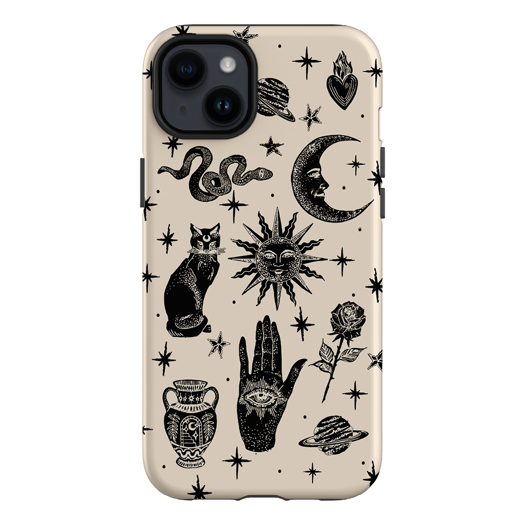 Astro Flash Beige Printed Phone Cases iPhone 14 Plus / Armoured by Veronica Tucker - The Dairy