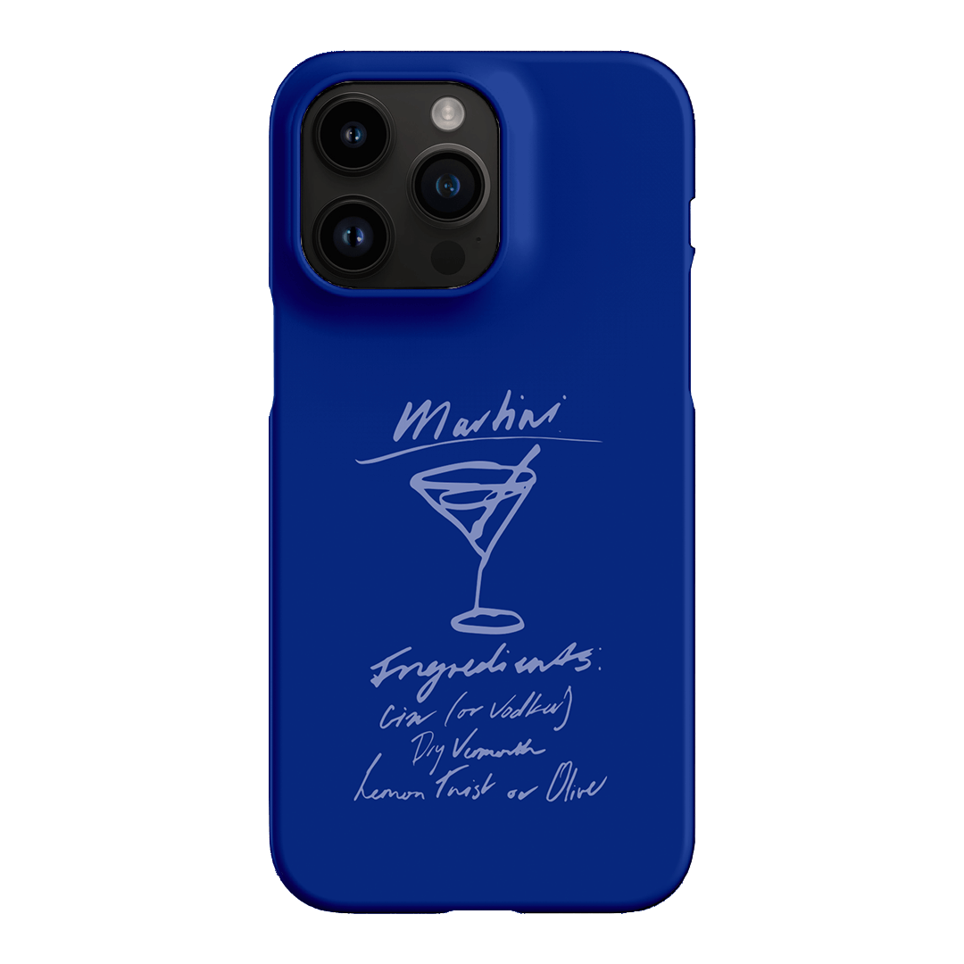 Martini Mood Blue Printed Phone Cases iPhone 14 Pro Max / Snap by The Dairy - The Dairy