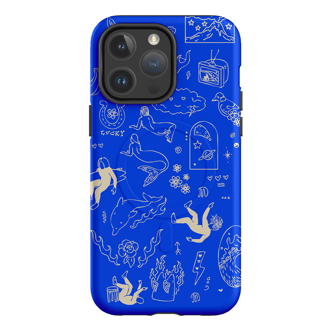 Easty Flash Blue Printed Phone Cases iPhone 14 Pro Max / Armoured MagSafe by Easty Beasty - The Dairy