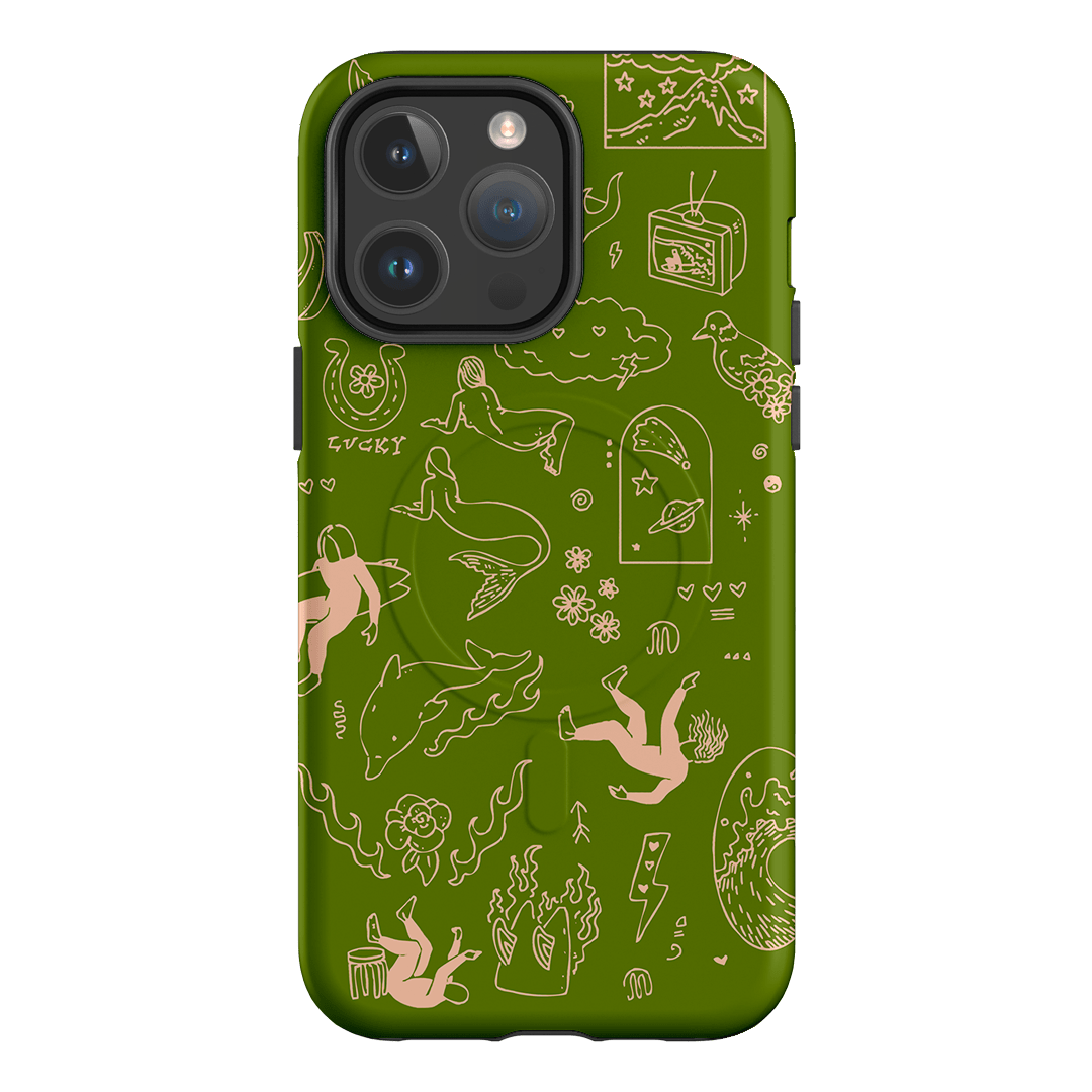 Easty Flash Green Printed Phone Cases iPhone 14 Pro Max / Armoured MagSafe by Easty Beasty - The Dairy