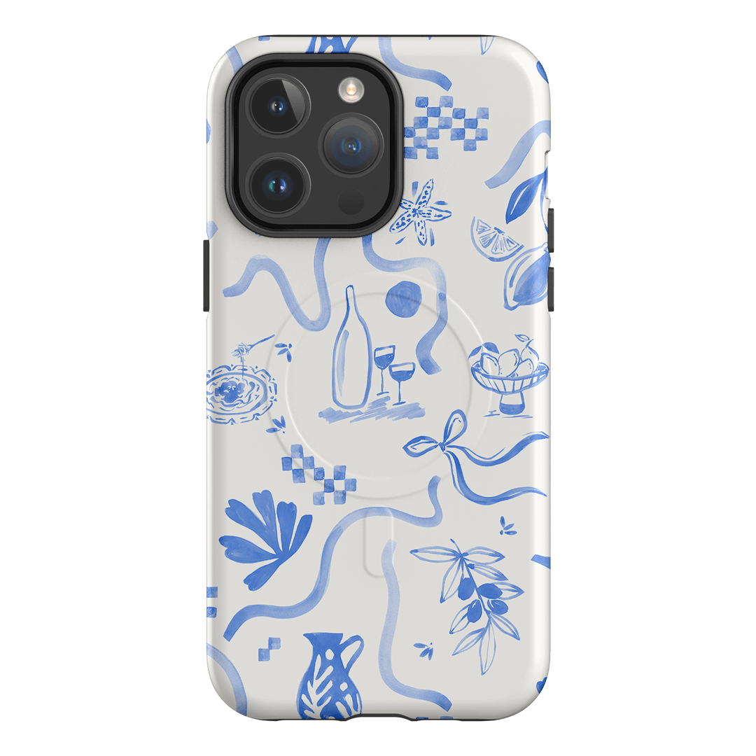 Mediterranean Wave Printed Phone Cases iPhone 14 Pro Max / Armoured MagSafe by Charlie Taylor - The Dairy