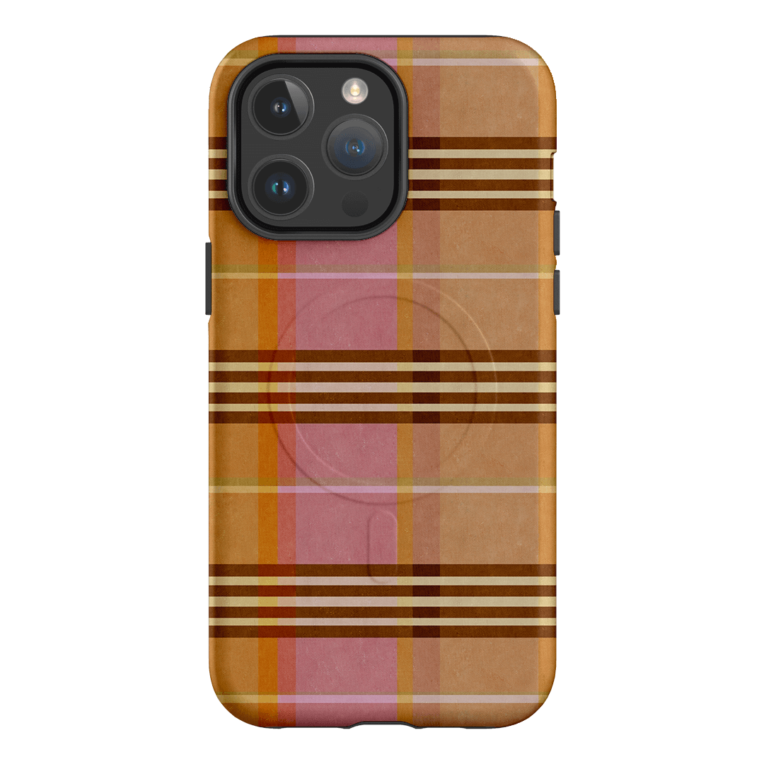 Peachy Plaid Printed Phone Cases iPhone 14 Pro Max / Armoured MagSafe by Fenton & Fenton - The Dairy