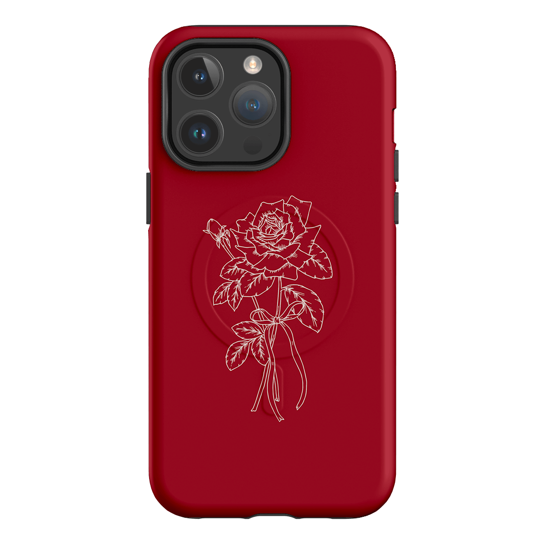Red Rose Printed Phone Cases iPhone 14 Pro Max / Armoured MagSafe by Typoflora - The Dairy