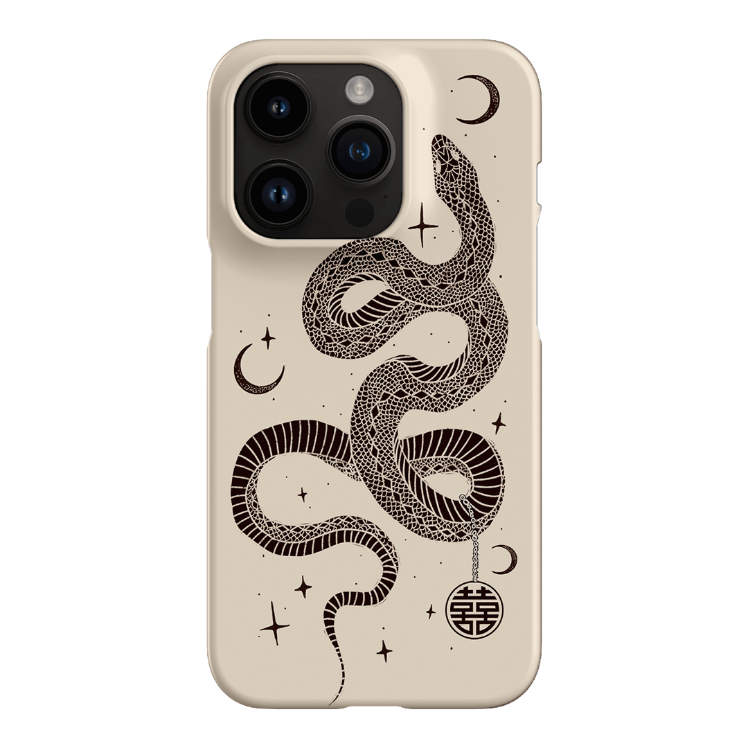 Astro Snake in Cream Printed Phone Cases by Veronica Tucker - The Dairy