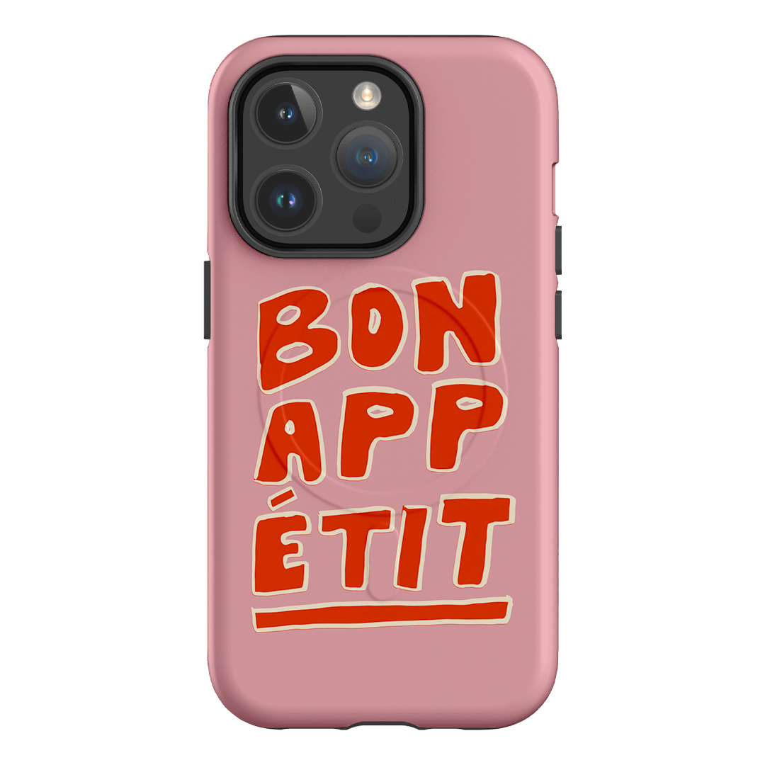 Bon Appetit Pink Printed Phone Cases iPhone 14 Pro / Armoured MagSafe by The Dairy - The Dairy