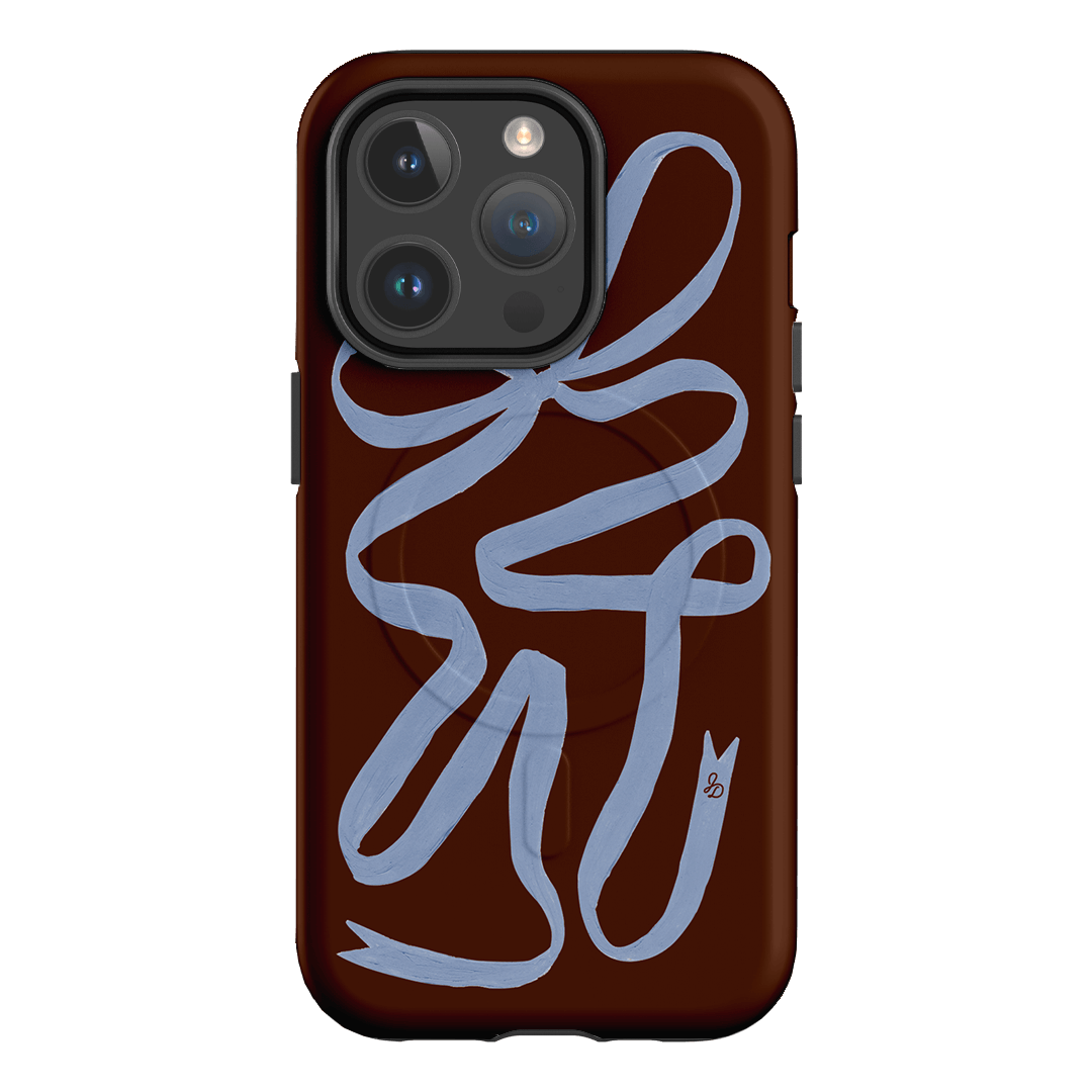 Mocha Ribbon Printed Phone Cases iPhone 14 Pro / Armoured MagSafe by Jasmine Dowling - The Dairy