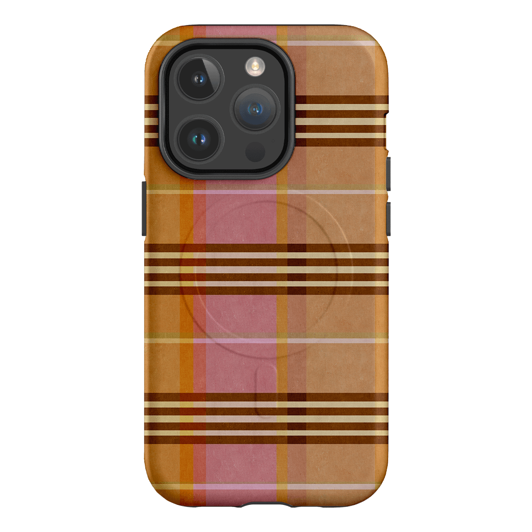 Peachy Plaid Printed Phone Cases iPhone 14 Pro / Armoured MagSafe by Fenton & Fenton - The Dairy