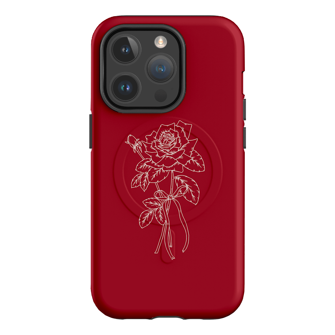 Red Rose Printed Phone Cases iPhone 14 Pro / Armoured MagSafe by Typoflora - The Dairy
