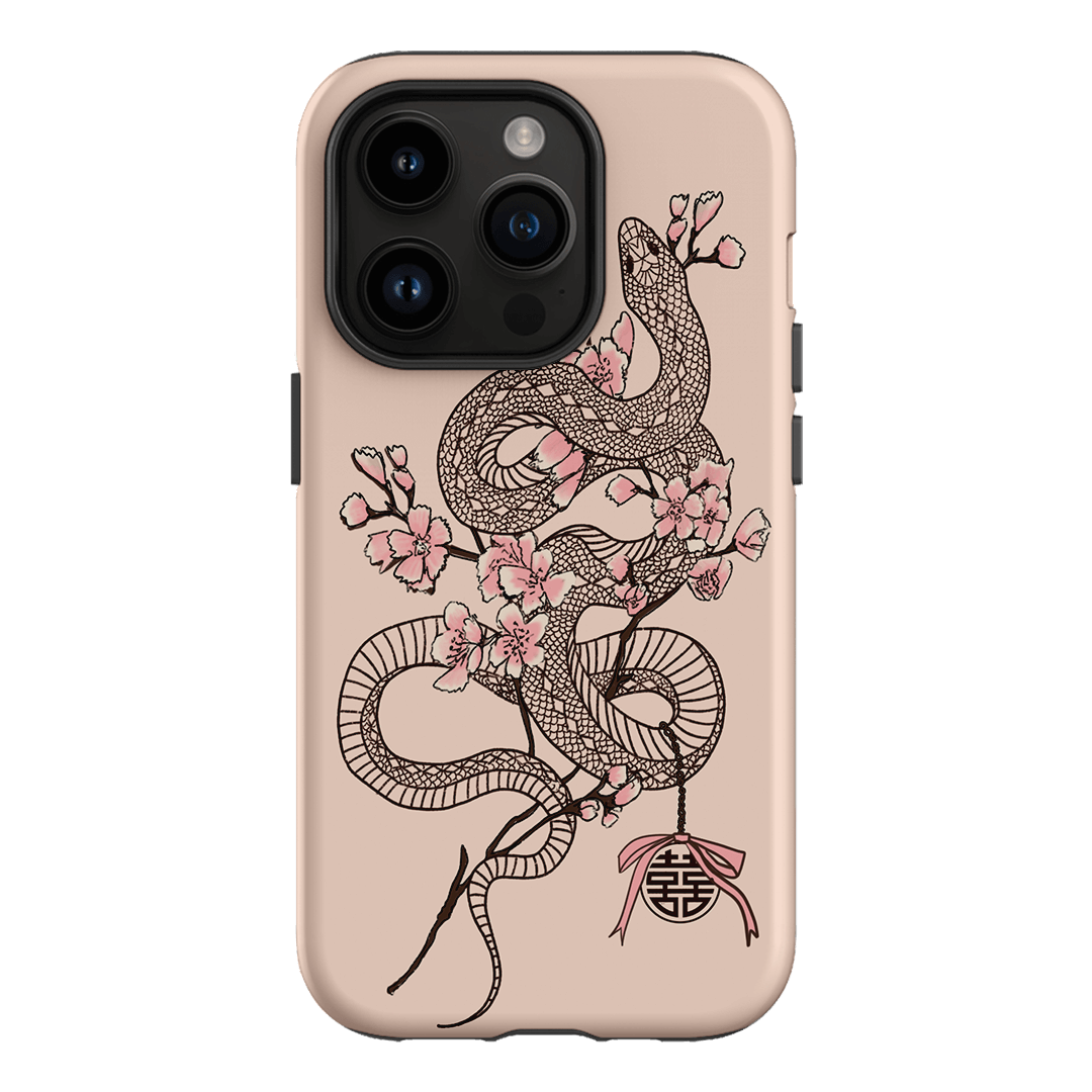 Blossom Snake in Pink Printed Phone Cases by Veronica Tucker - The Dairy