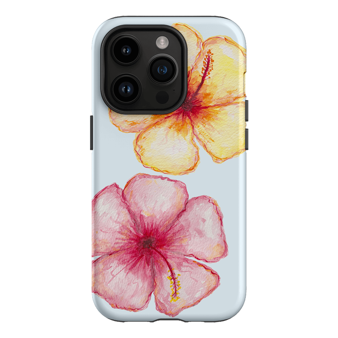 Hibiscus Flower Blue Printed Phone Cases iPhone 14 Pro / Armoured by BG. Studio - The Dairy