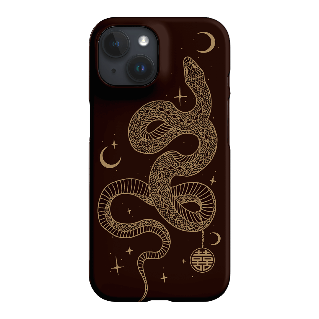 Astro Snake in Brown Printed Phone Cases by Veronica Tucker - The Dairy