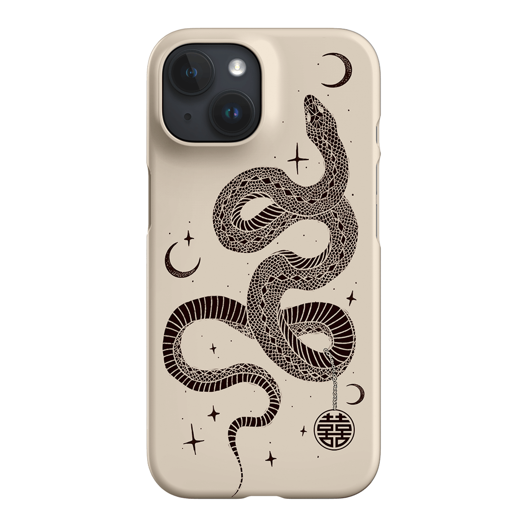 Astro Snake in Cream Printed Phone Cases by Veronica Tucker - The Dairy