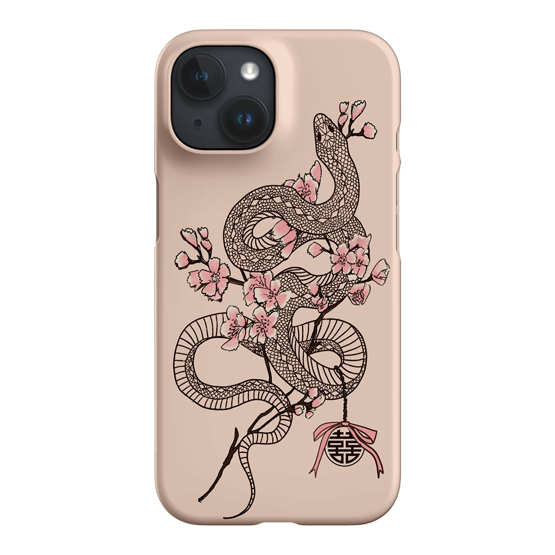 Blossom Snake in Pink Printed Phone Cases by Veronica Tucker - The Dairy