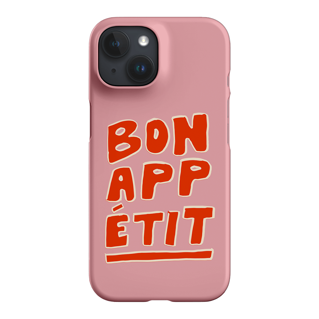 Bon Appetit Pink Printed Phone Cases iPhone 15 / Snap by The Dairy - The Dairy