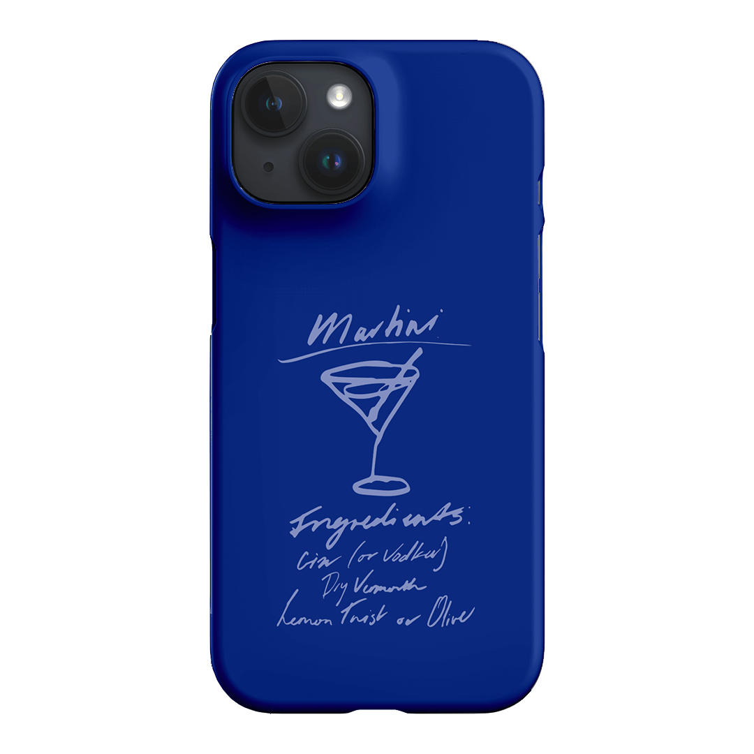 Martini Mood Blue Printed Phone Cases iPhone 15 / Snap by The Dairy - The Dairy