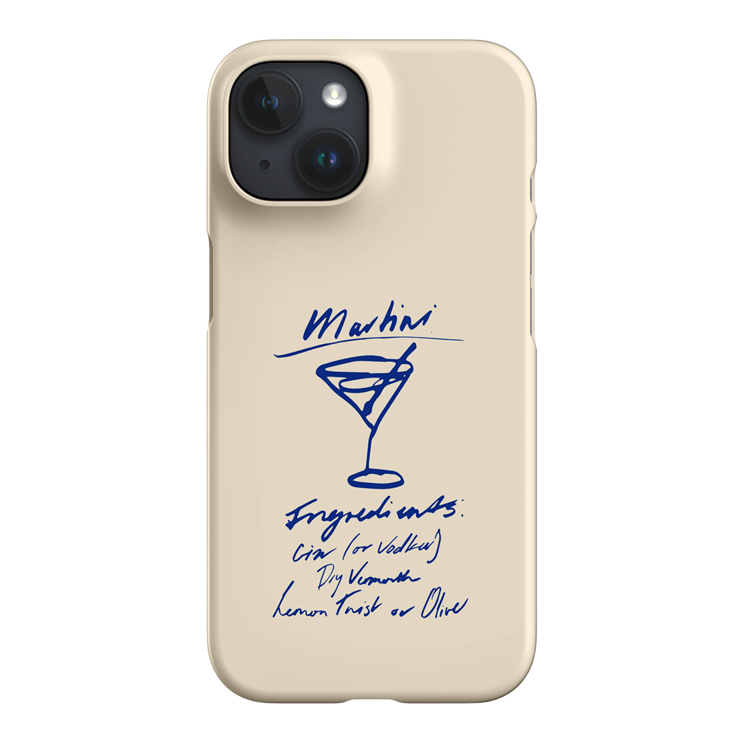 Martini Mood Cream Printed Phone Cases iPhone 15 / Snap by The Dairy - The Dairy