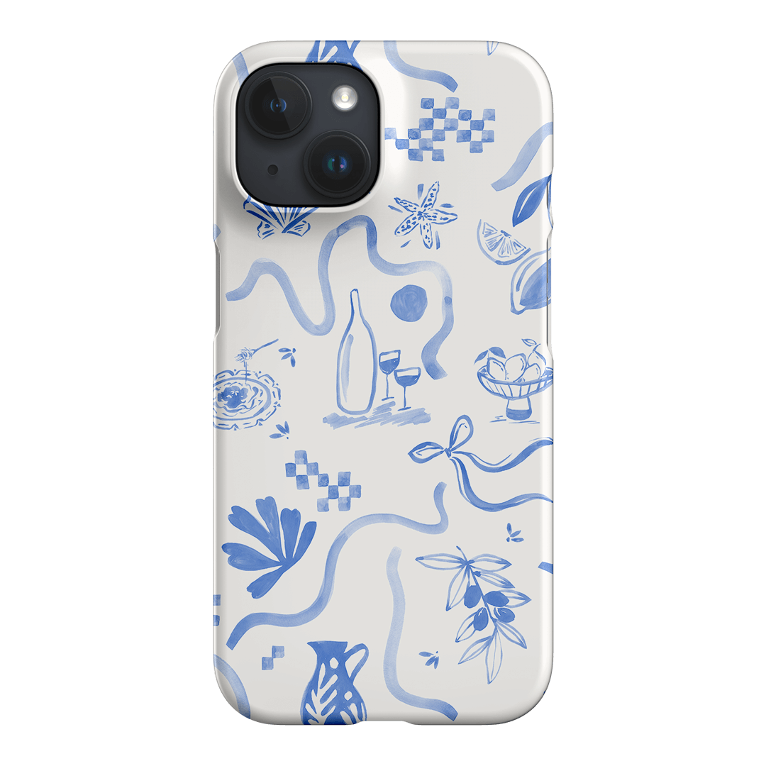 Mediterranean Wave Printed Phone Cases iPhone 15 / Snap by Charlie Taylor - The Dairy