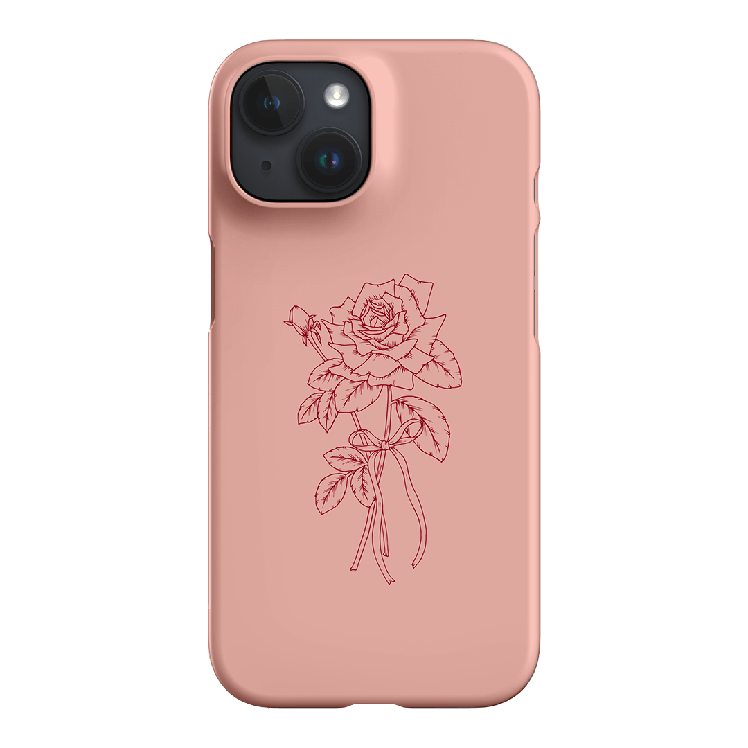 Pink Rose Printed Phone Cases iPhone 15 / Snap by Typoflora - The Dairy